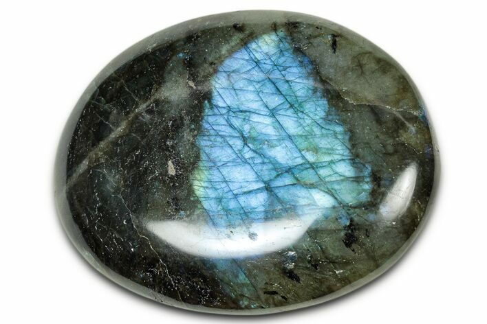Flashy, Polished Labradorite Palm Stone - Madagascar #334230